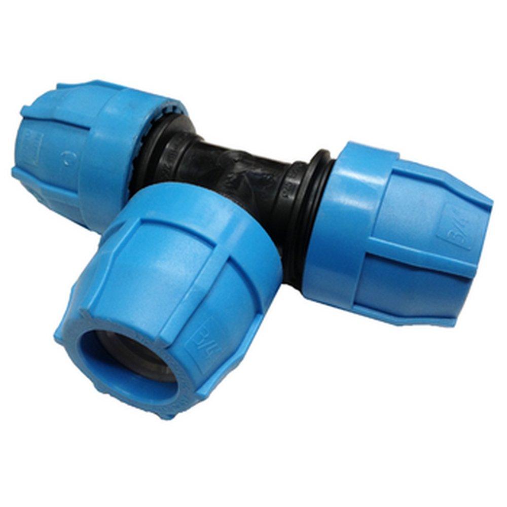 Lateral Connection Compression Brass Tee 