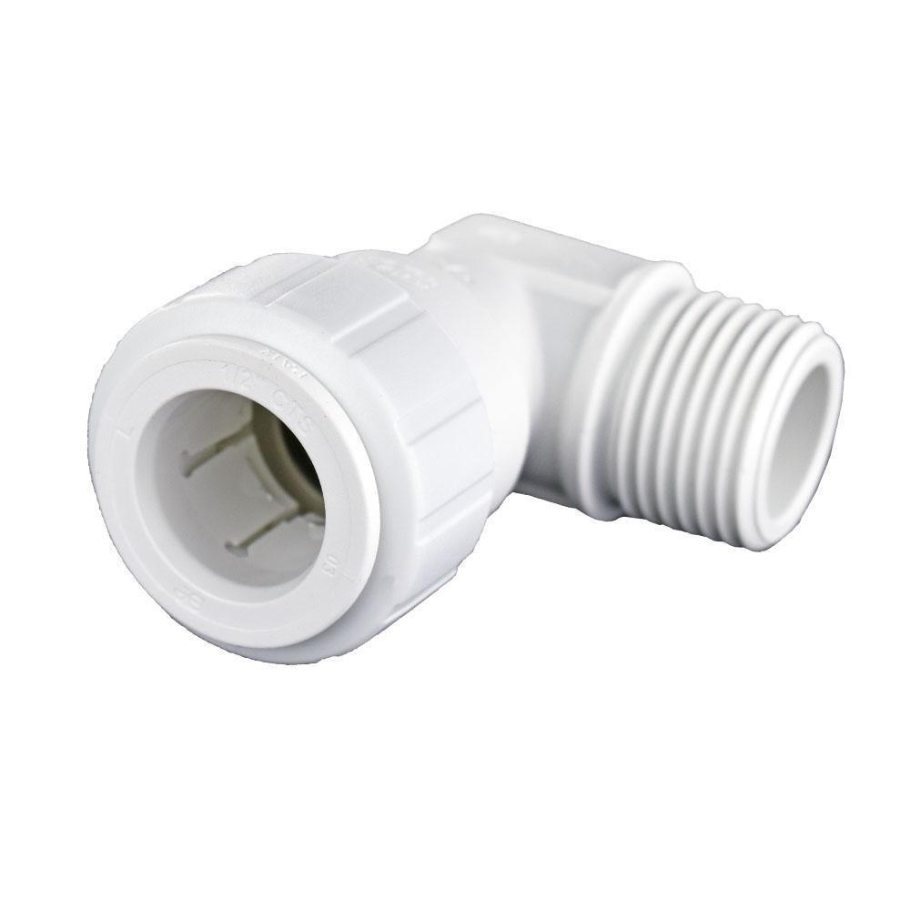 John Guest White CTS x NPT 160 psi Plastic Elbow in White 