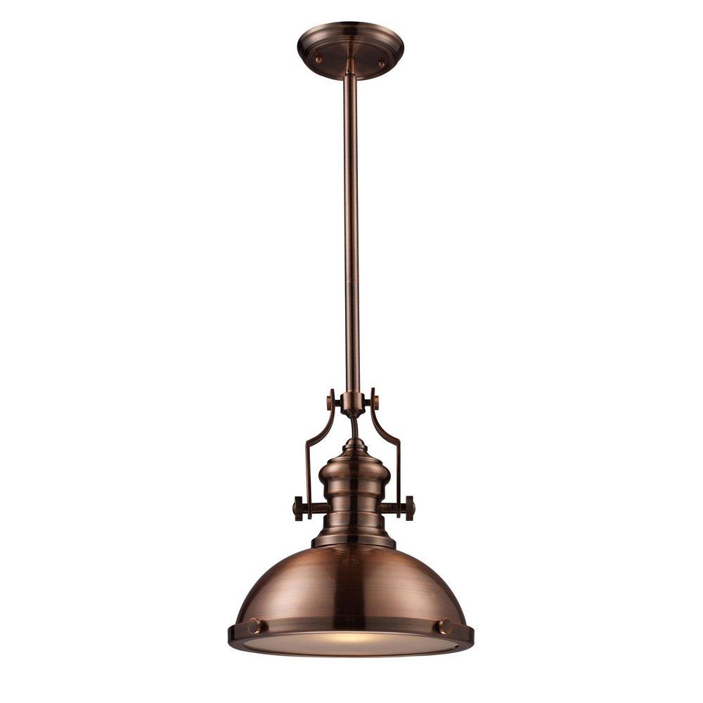 Elk Home Antique Copper 14 in. 100W 1-Light Pendant 