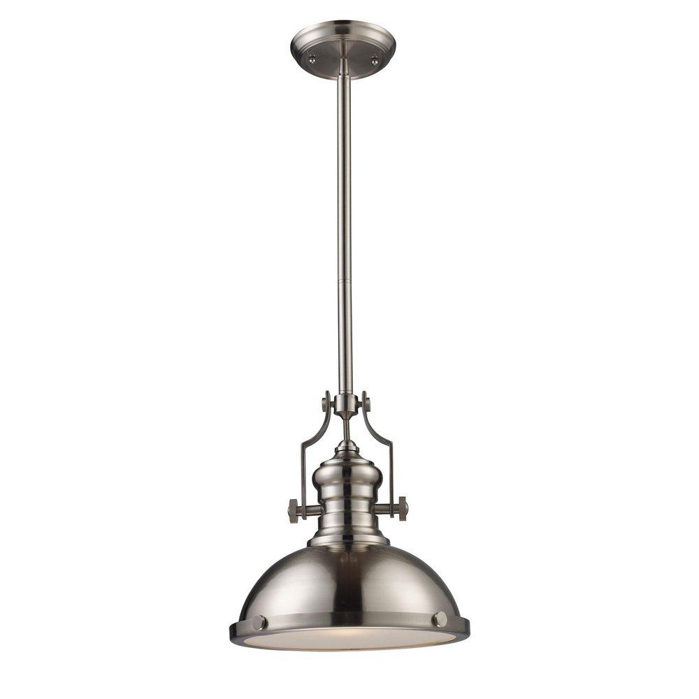 Elk Home Satin Nickel 14 in. 1-Light Pendant 