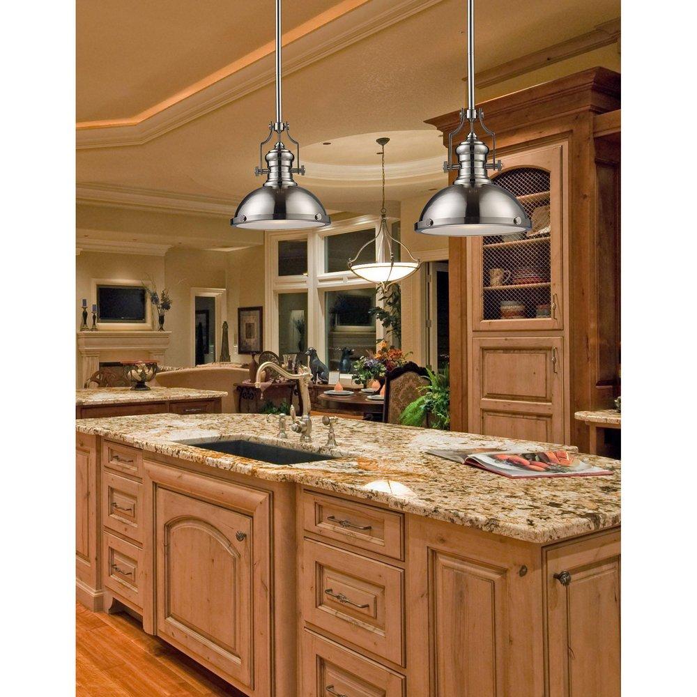 Elk Home Satin Nickel 14 in. 1-Light Pendant 