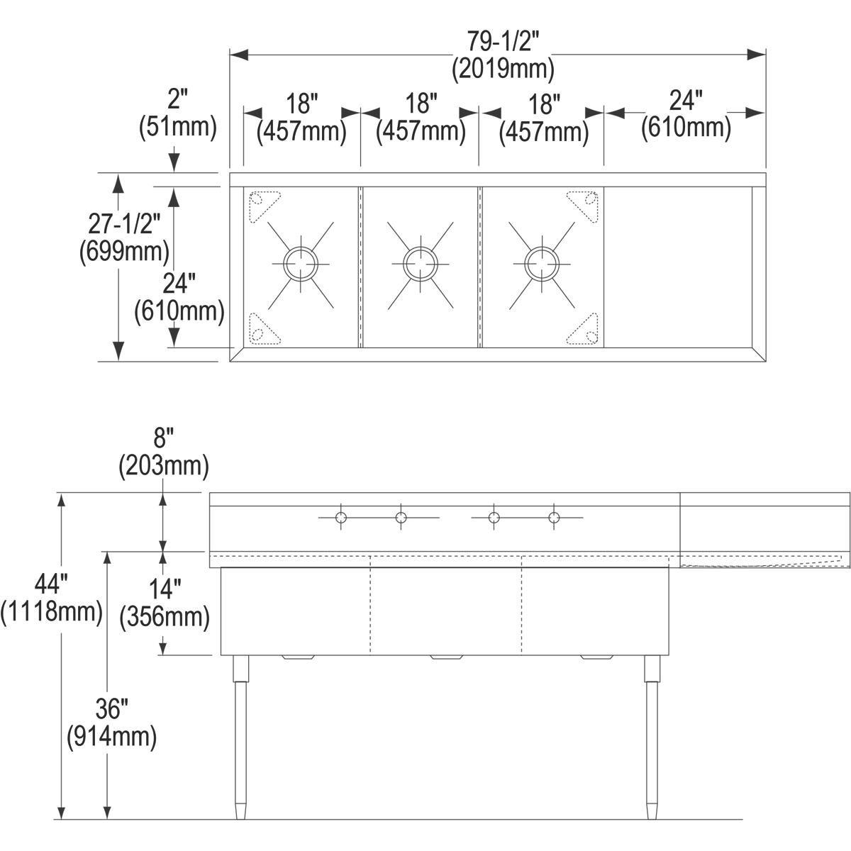Elkay Lustrous Satin 15 x 15 in. 1 Hole Drop-in Stainless Steel Bar Sink 