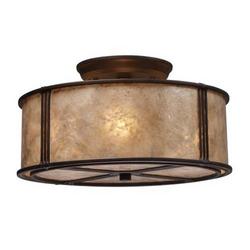 3-Light Ceiling Light Fixture in Aged Bronze