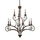 Elk Home Antique Bronze 60W 9-Light Medium E-26 Chandelier 