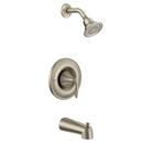 Moen Brushed Nickel Single Handle Single Function Bathtub & Shower Faucet (Trim Only) 