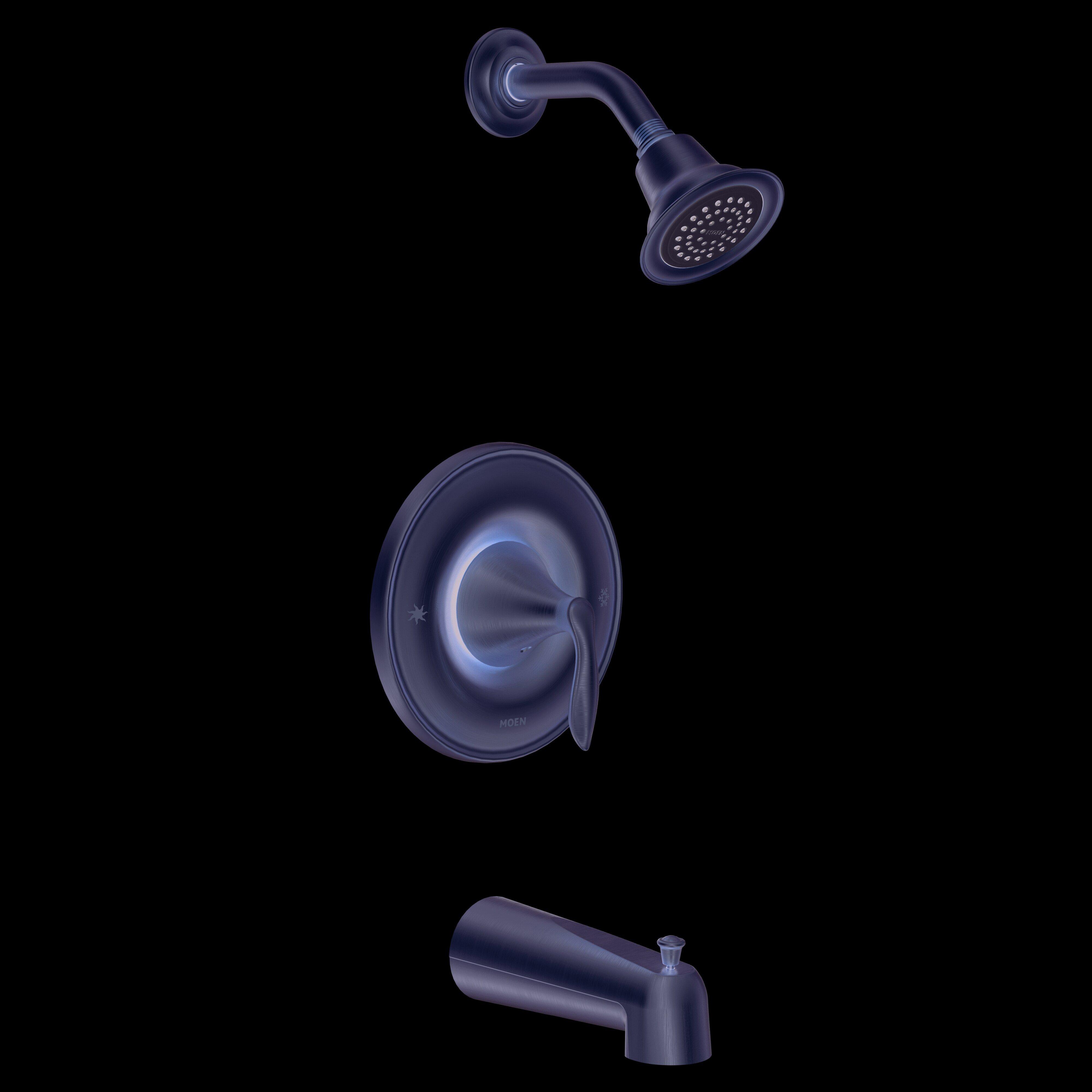 Moen Brushed Nickel Single Handle Single Function Bathtub & Shower Faucet (Trim Only) 