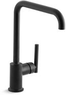 KOHLER Matte Black Single Handle Kitchen Faucet 