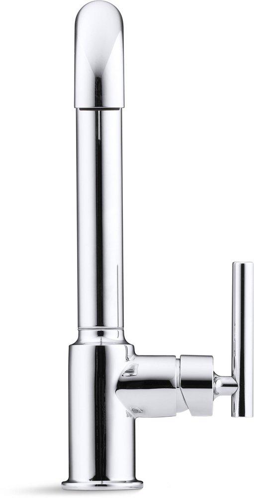 KOHLER Polished Chrome Single Handle Pull Out Kitchen Faucet with Three-Function Spray 