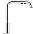 KOHLER Polished Chrome Single Handle Pull Out Kitchen Faucet with Three-Function Spray 