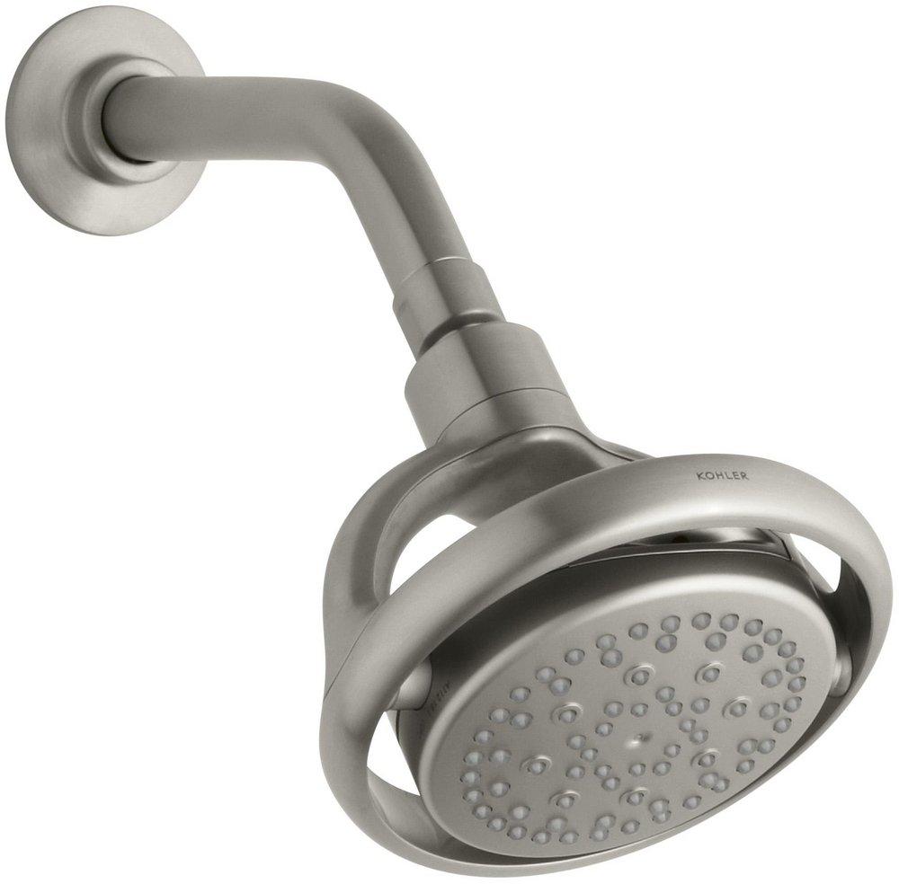 KOHLER Vibrant&reg; Brushed Nickel Multi Function Koverage&trade;, Kotton&trade;, Komotion&trade; and Kurrent&trade; Showerhead 