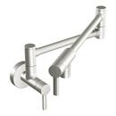 Moen Polished Chrome 5.5 gpm 1 Hole Wall Mount Pot Filler with Double Lever Handle 