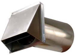 4 in.  26 ga.Galvanized Steel Dryer Vent with Damper & Flange