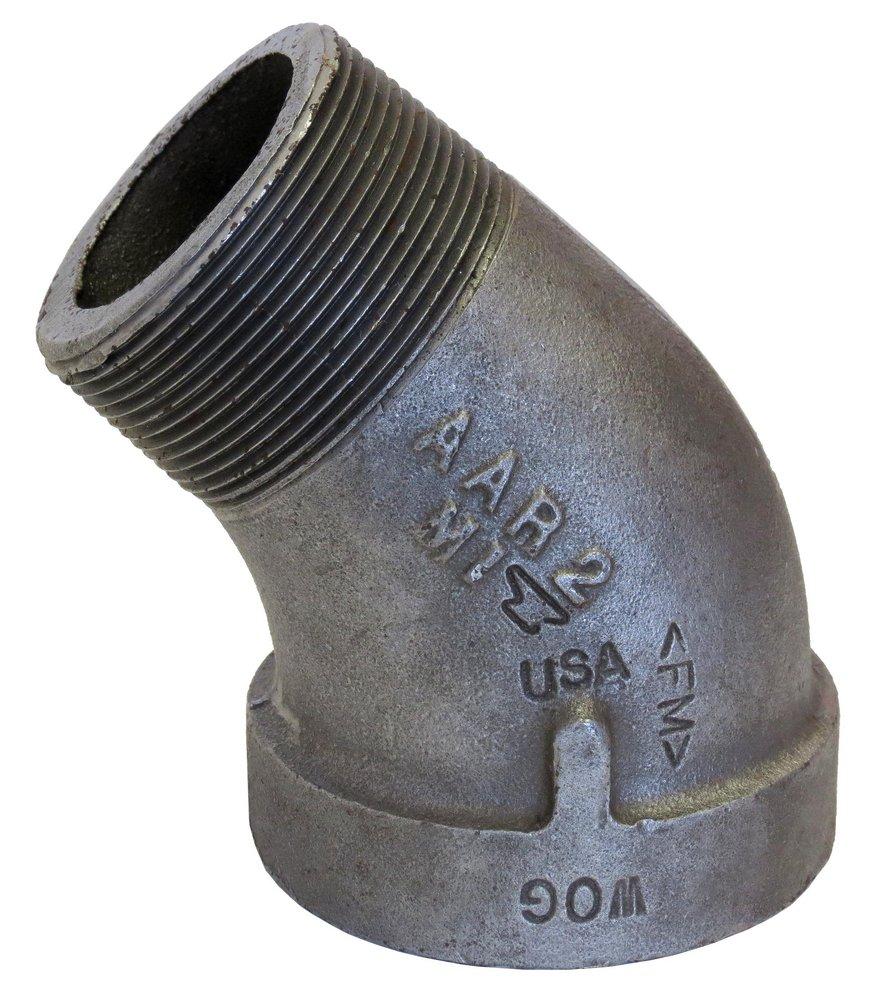 NPS 300# Street Black Malleable Iron 45 Degree Elbow 