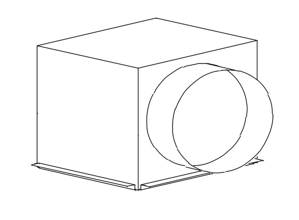6 x 6 x 5 in. Side Tap Pipe Grade Ceiling Register Box 