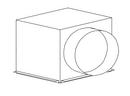 6 x 6 x 5 in. Side Tap Pipe Grade Ceiling Register Box 