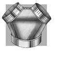 14 x 12 x 12 in. 28 ga Bullhead Wye 