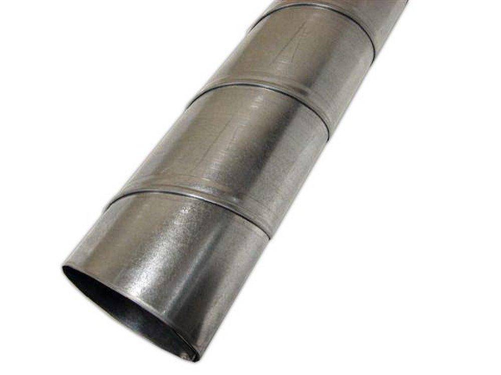 10 ft. 24 ga Galvanized Steel Spiral Duct Pipe Crimped 