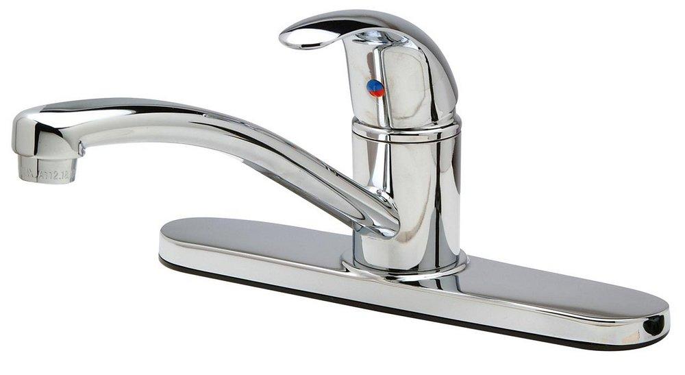 Zurn Polished Chrome Single Handle Lever Deck Mount Service Faucet 