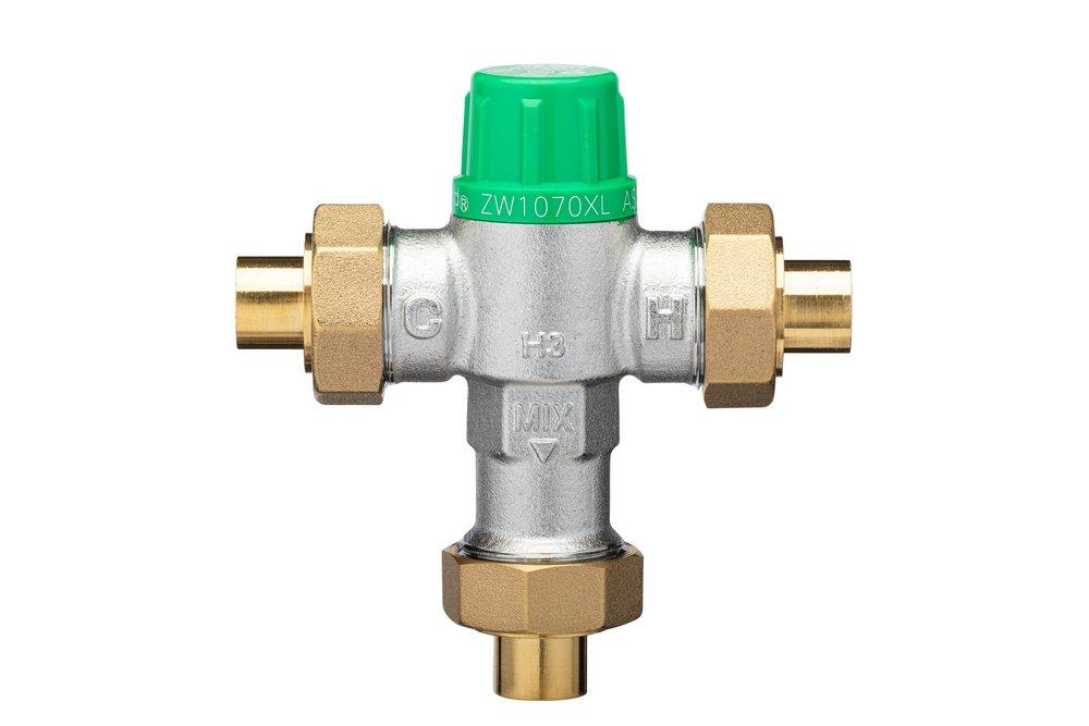 Zurn Wilkins Brushed Nickel Sweat Mixing Valve 