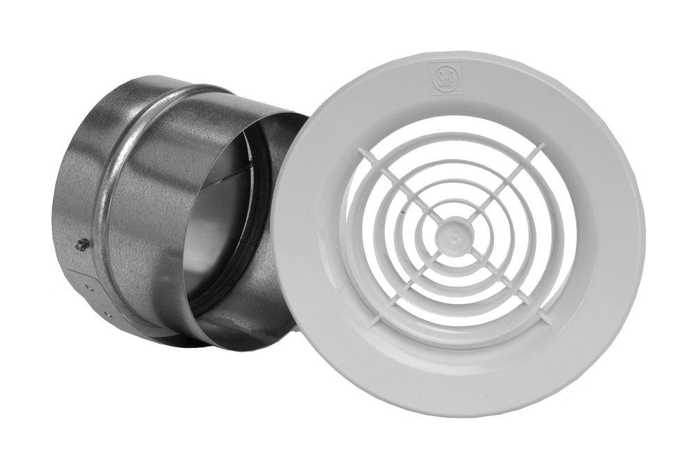 S&P USA Ventilation White 4 in. Residential Supply Register in White Plastic and Steel 