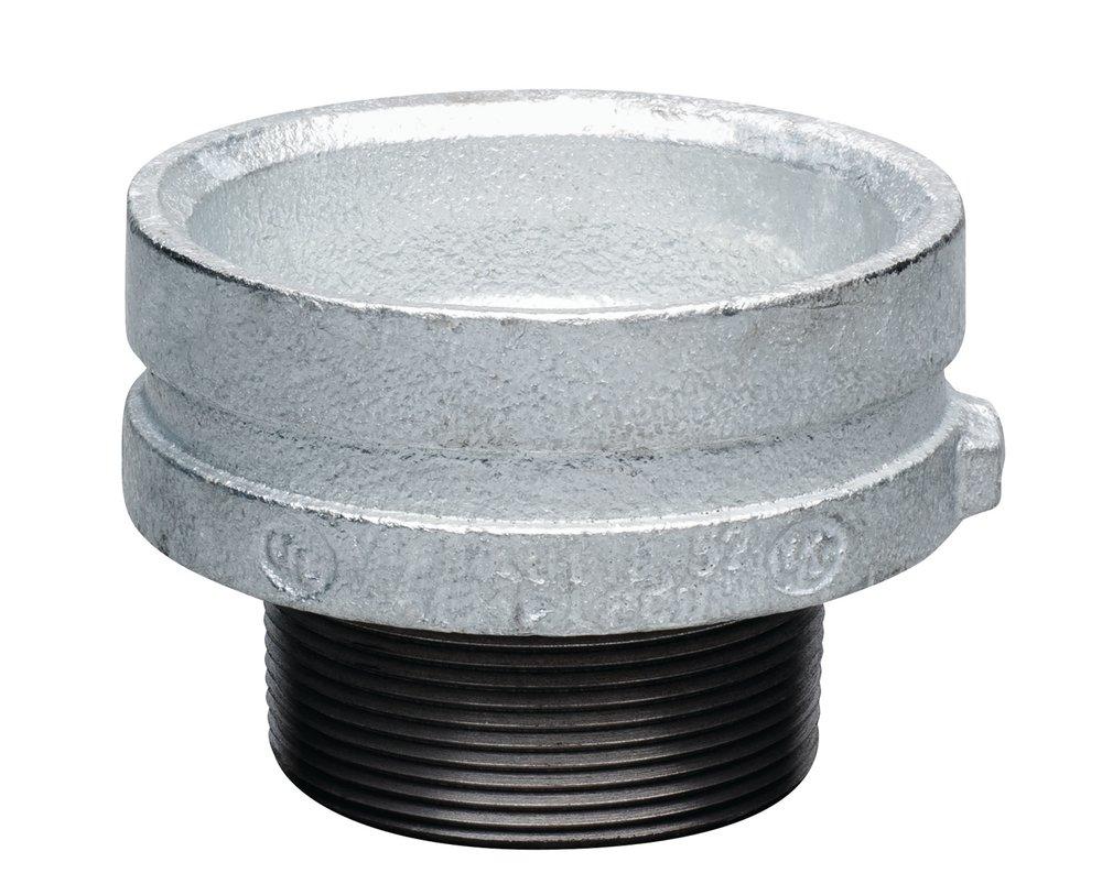 Victaulic 2-1/2 in. Grooved x Threaded Hot Dipped Galvanized Ductile Iron Concentric Reducer 