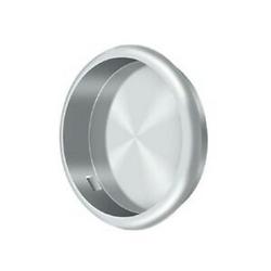 Round Flush Pull in Polished Chrome