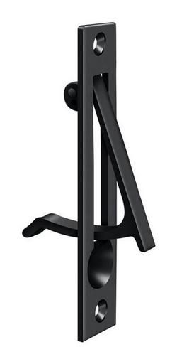 4 x 3/4 in. Brass Edge Pull in Paint Black