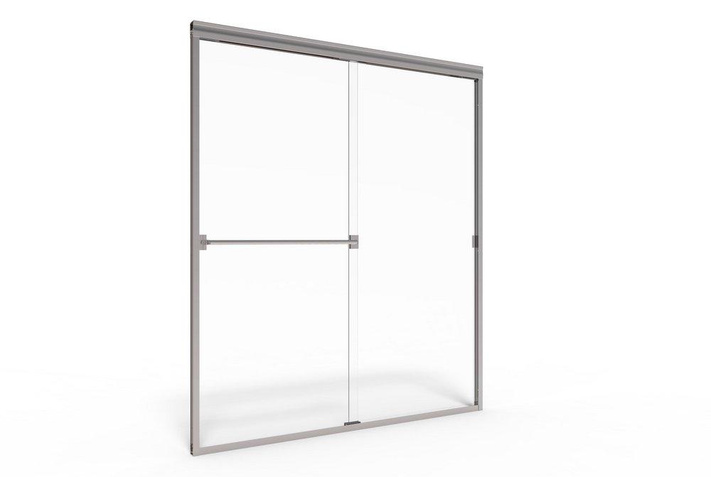 Basco Shower Enclosures Silver 70 x 47 in. Frameless Shower Door 