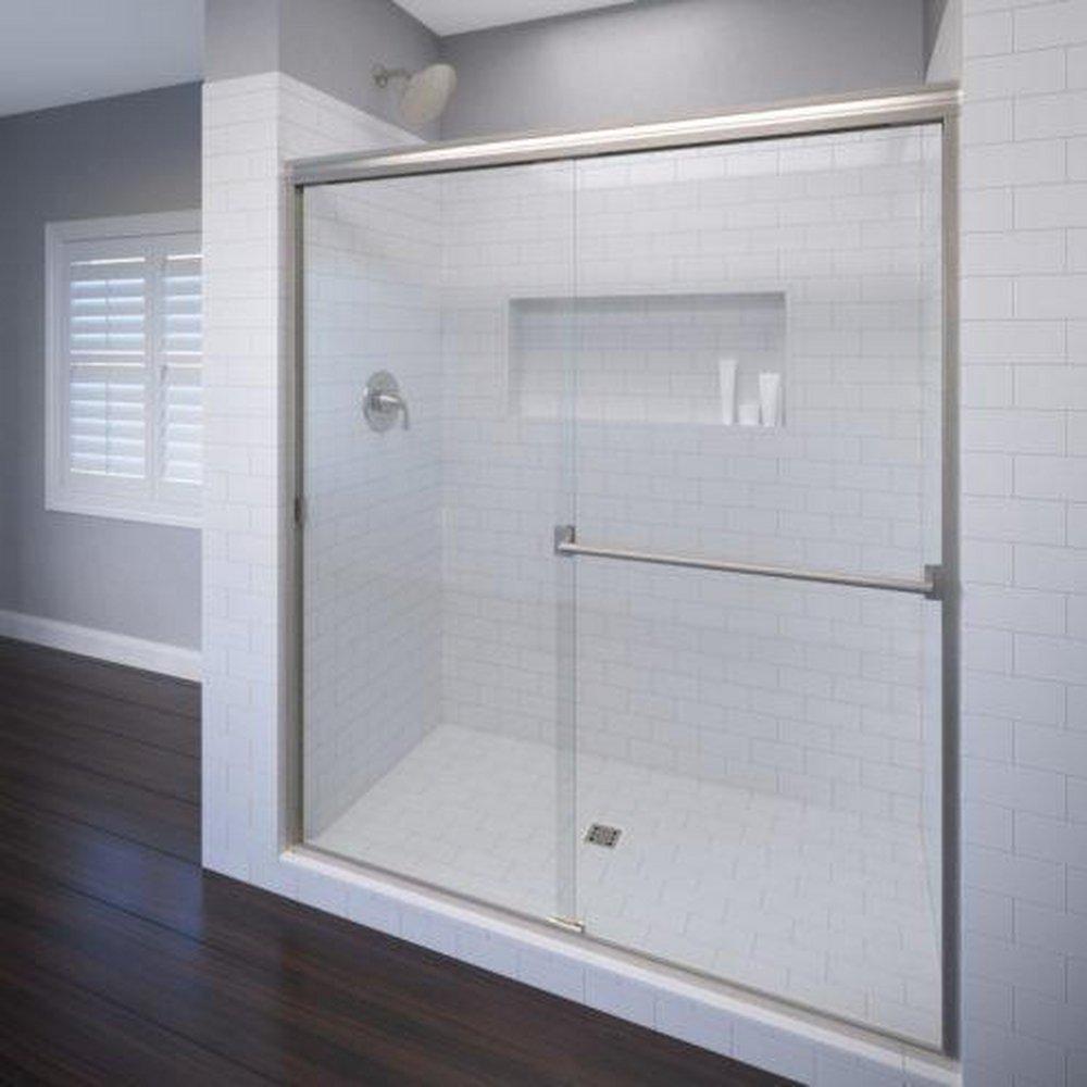 Basco Shower Enclosures Silver 70 x 47 in. Frameless Shower Door 