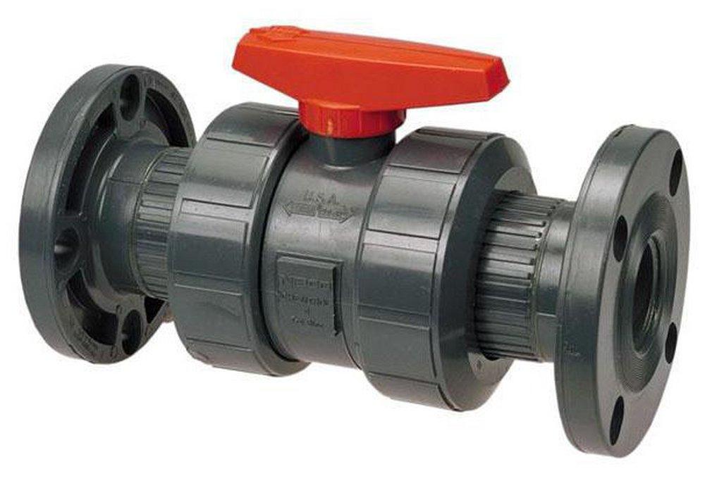 Chemtrol Dark Grey PVC Flanged 150# Ball Valve 