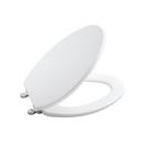 Elongated Closed Front Toilet Seat in Stucco White