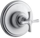 Thermostatic Valve Trim with Single Cross Handle in Polished Chrome