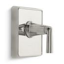 Thermostatic Valve with Single Lever Handle in Nickel Silver
