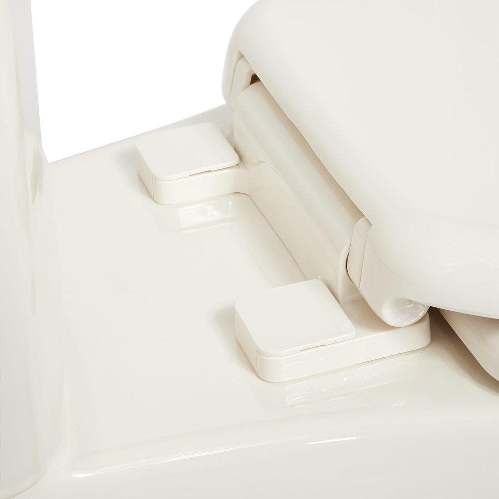 Signature Hardware Biscuit Elongated Slow-Close Toilet Seat with Cover 