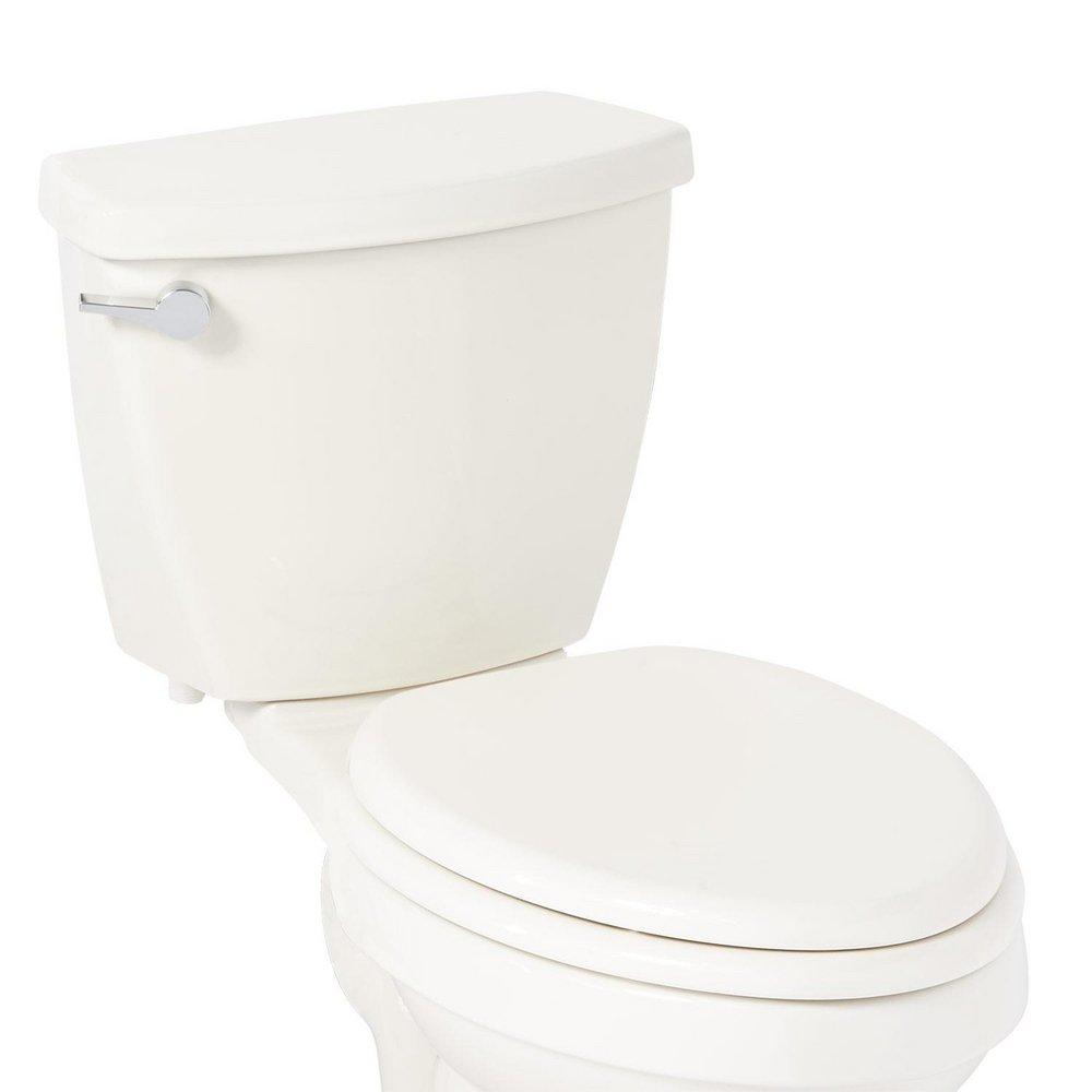 Signature Hardware Biscuit Elongated Slow-Close Toilet Seat with Cover 