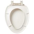 Signature Hardware Biscuit Elongated Slow-Close Toilet Seat with Cover 