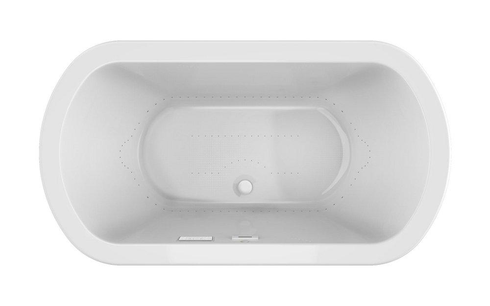 JACUZZI&reg; White 66 x 42 in. Air Bath Drop-In Bathtub with Center Drain 