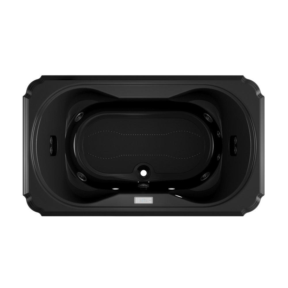 JACUZZI&reg; White 72 x 42 in. Whirlpool Drop-In Bathtub with Center Drain 