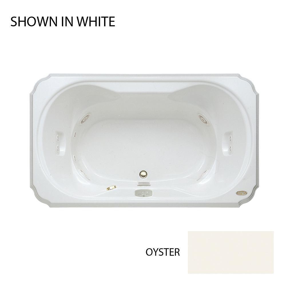 JACUZZI&reg; Oyster 72 x 42 in. Whirlpool Drop-In Bathtub with Center Drain 