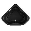 59-3/4 x 59-3/4 in. 10-Jet Acrylic Corner Drop-In Spa Combination Bathtub with Center Drain and J4 Luxury Control in Black