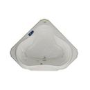 JACUZZI&reg; Oyster 59-3/4 x 59-3/4 in. 10-Jet Acrylic Corner Drop-In Spa Combination Bathtub with Center Drain and J4 Luxury Control 
