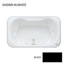 66 x 42 in. Whirlpool Drop-In Bathtub with Center Drain in Black