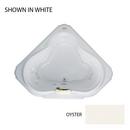 JACUZZI&reg; Oyster 59-3/4 x 59-3/4 in. 10-Jet Acrylic Corner Drop-In Whirlpool Bathtub with Center Drain and J4 Luxury Control 