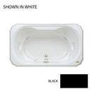 72 x 42 in. Whirlpool Drop-In Bathtub with Center Drain in Black