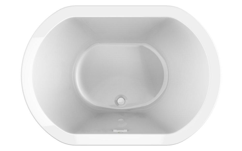 JACUZZI&reg; White 60 x 42 in. Drop-In Bathtub with Center Drain 