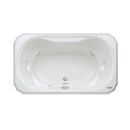 JACUZZI&reg; White 72 x 42 in. Whirlpool Drop-In Bathtub with Center Drain 