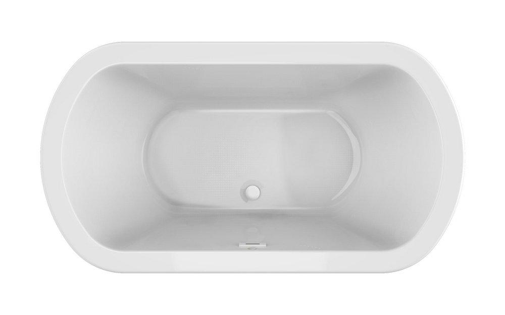 JACUZZI&reg; White 66 x 36 in. Soaker Drop-In Bathtub with Center Drain 