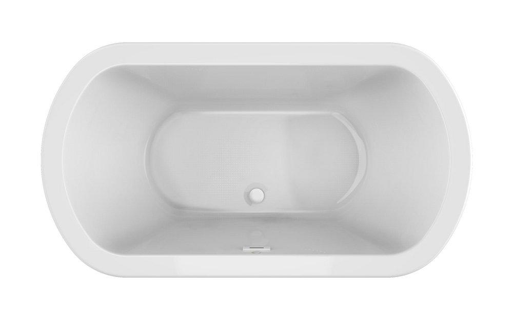 JACUZZI&reg; White 66 x 36 in. Soaker Drop-In Bathtub with Center Drain 