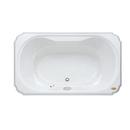 66 x 42 in. Air Bath Drop-In Bathtub with Center Drain in White