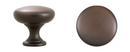 Hardware Resources Brushed Oil Rubbed Bronze 1-3/16 in. Zinc Cabinet Knob 